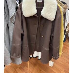 NEW MYONG LIM women's wool winter coat in brown